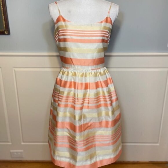 J. Crew Factory Striped Taffeta Party Mini Dress Size 6 NWT - Picture 2 of 6